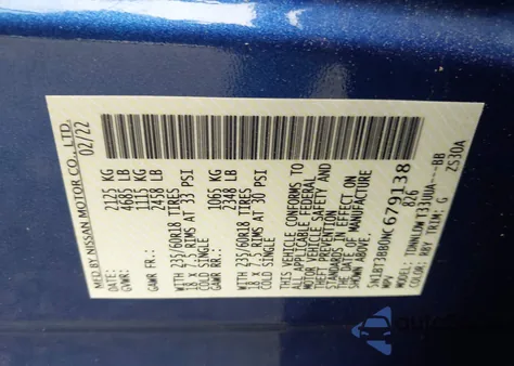 2022 Nissan Rogue Sv Intelligent Awd из США, поврежденный, VIN 5N1BT3BB0NC679138